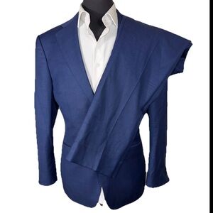 SUITSUPPLY NAPOLI ZIGNONE BLUE SUPER 110’S SUIT SZ 38 32X30 SURGEON CUFFS